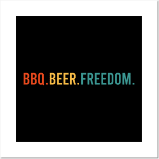 BBQ BEER FREEDOM Posters and Art